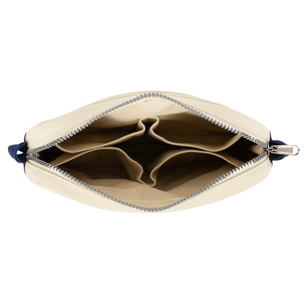 Interior view of Soolla Studio Pouch in Marina, a stationery pouch and art pouch