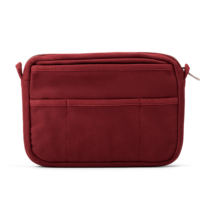 Back view of Soolla Studio Pouch in Sangria, a stationery pouch and art pouch
