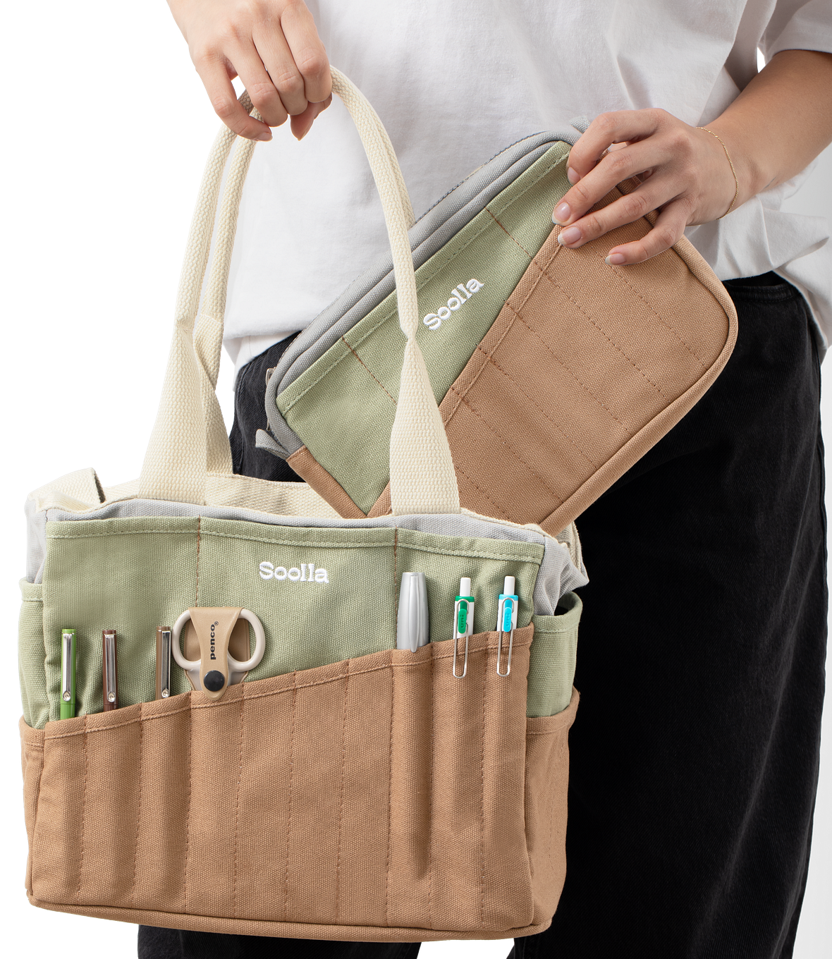 Soolla Studio Bag + Pouch Bundle, Blackout