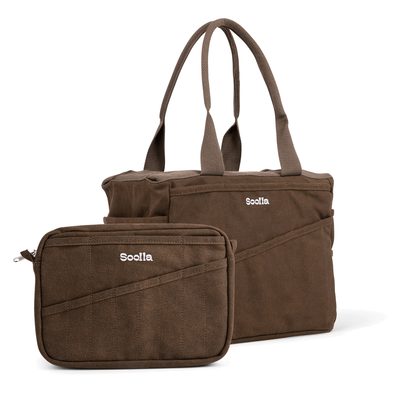 Soolla Studio Bag + Pouch Bundle, Coffee Bean