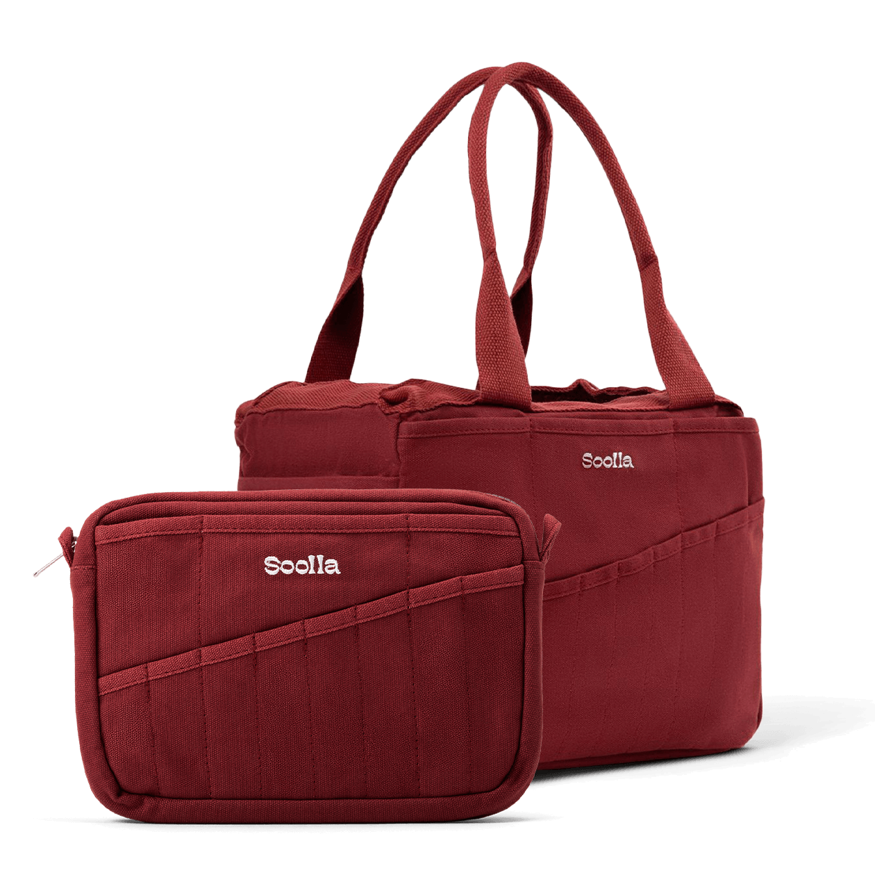 Soolla Studio Bag + Pouch Bundle, Sangria