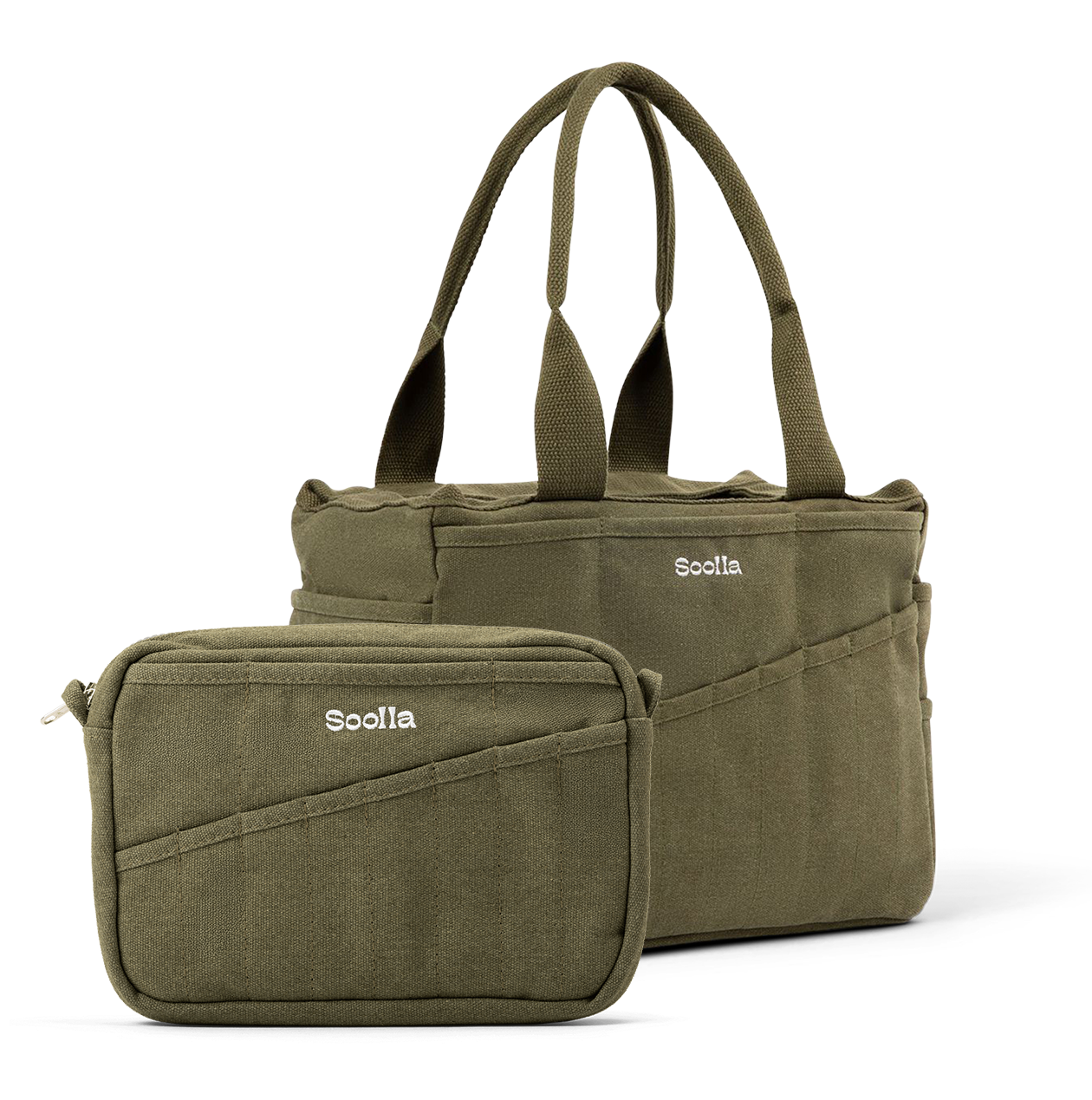 Soolla Studio Bag + Pouch Bundle, Deep Forest Green
