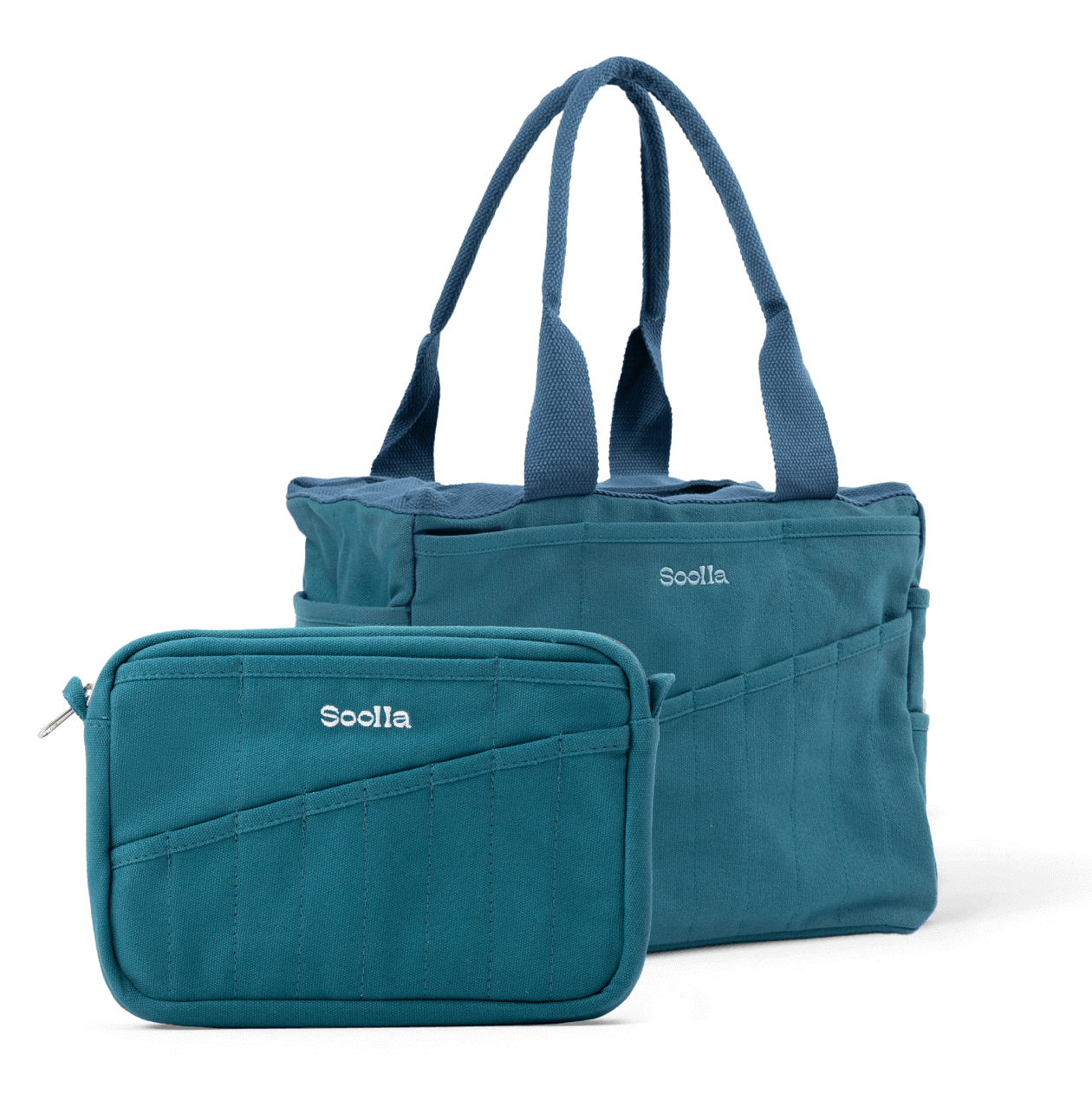 Soolla Studio Bag + Pouch Bundle, Aquamarine