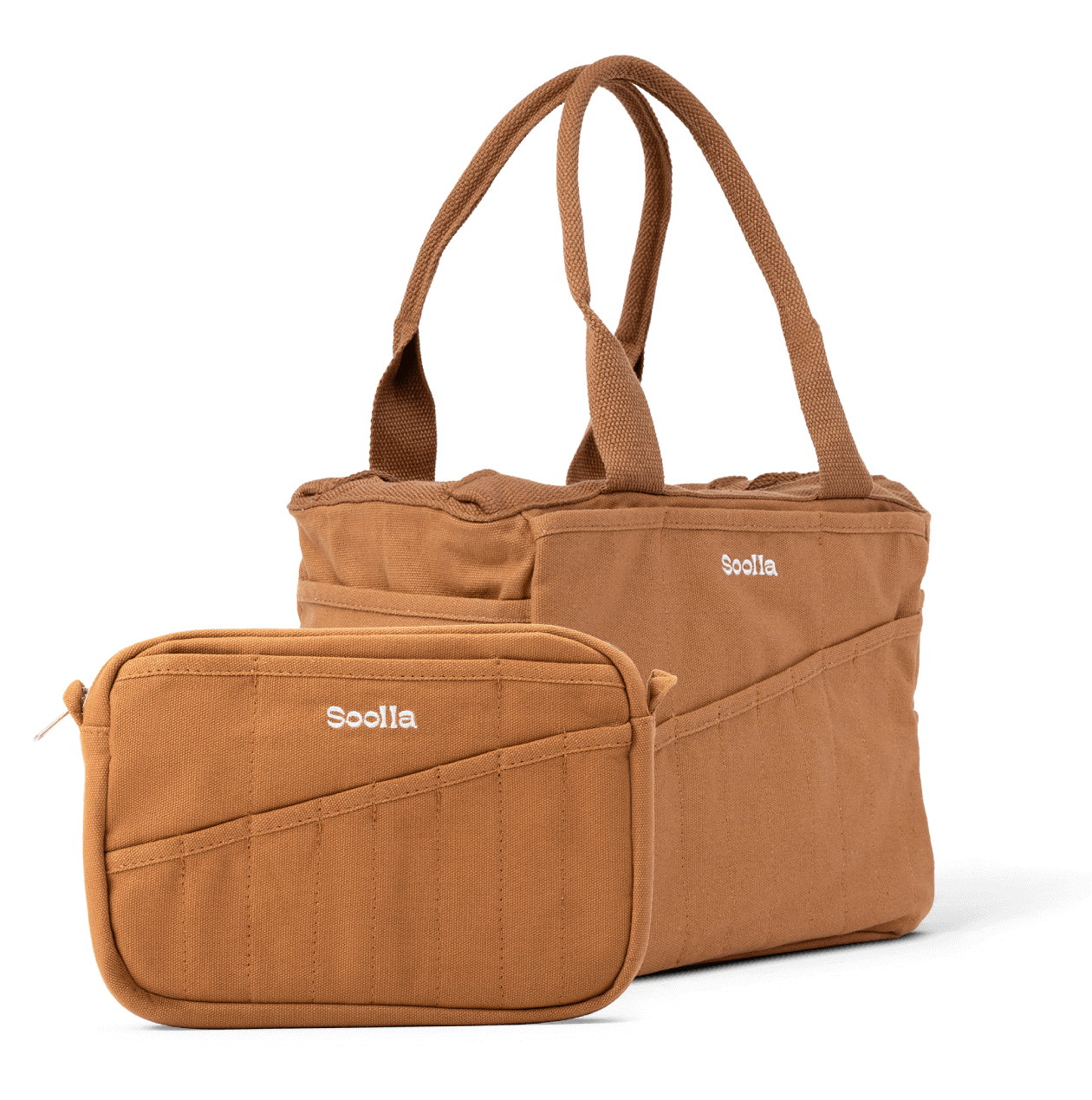 Soolla Studio Bag + Pouch Bundle, Cinnamon