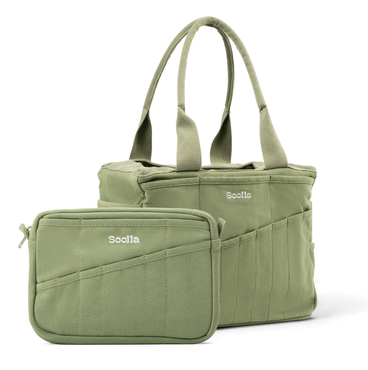 Soolla Studio Bag + Pouch Bundle, Ganja Green