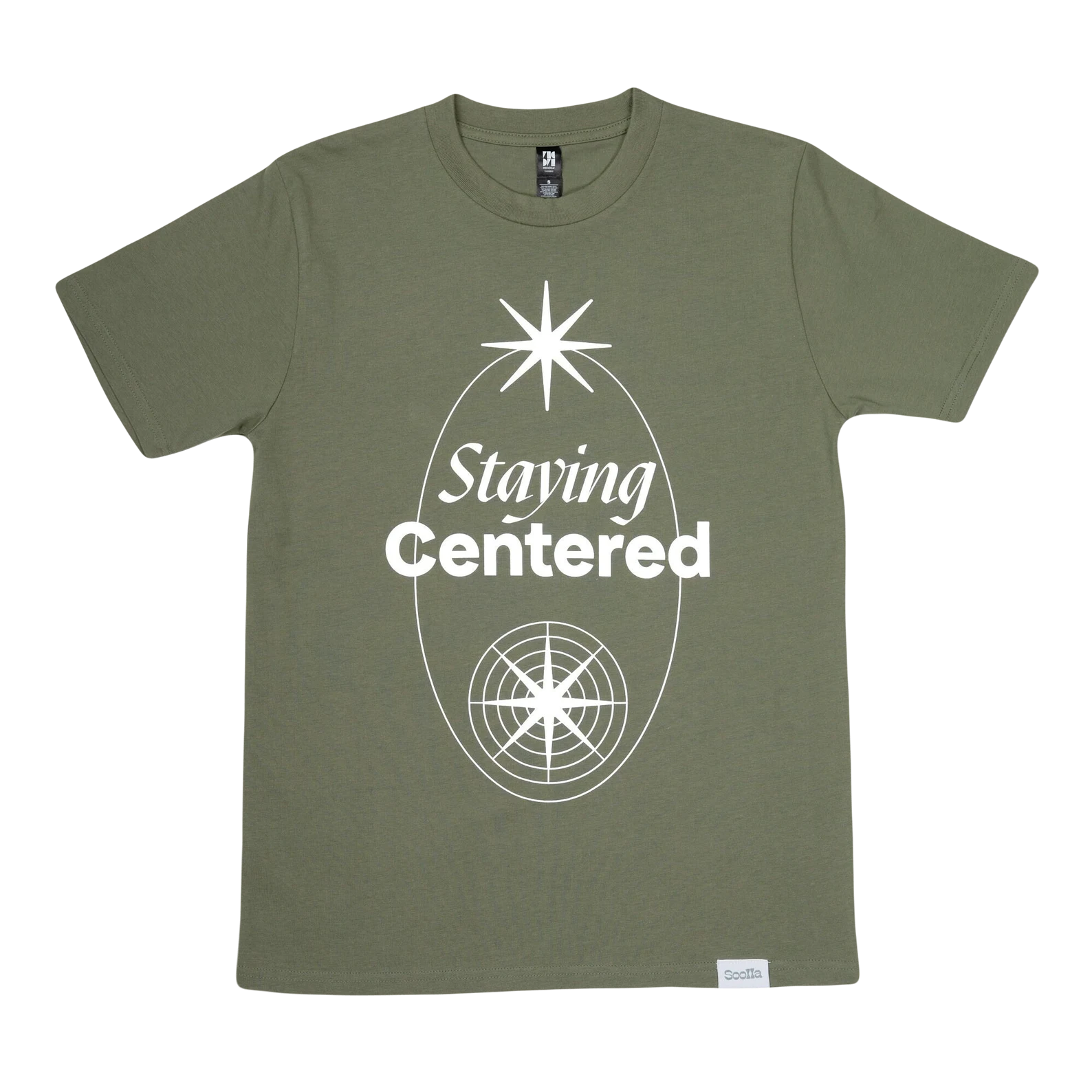 Staying Center T-Shirt , Army Green